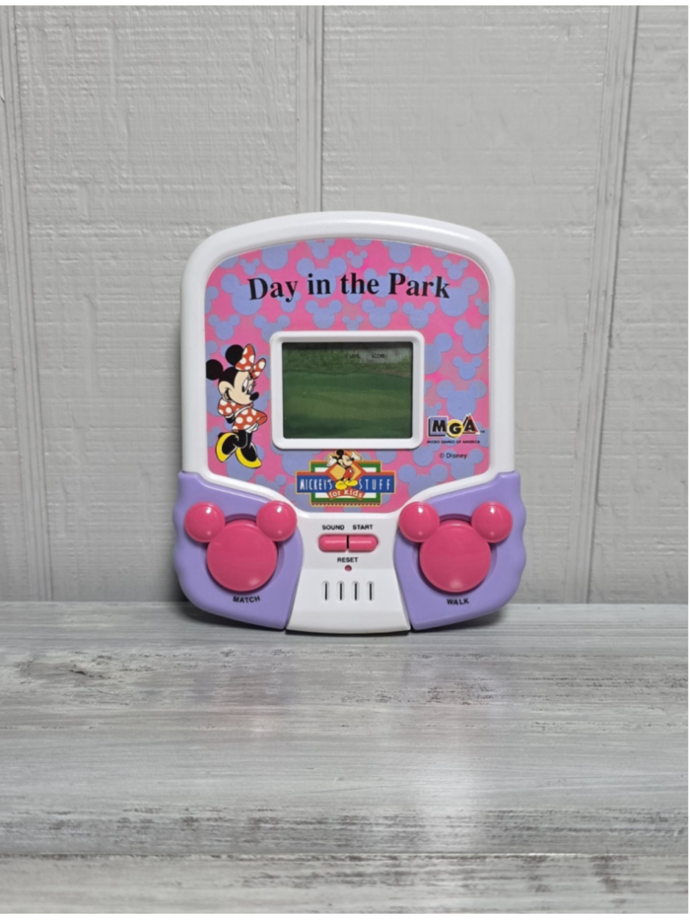 Vintage MGA Disney Minnie Mouse Day in the Park Handheld LCD Game Good Works